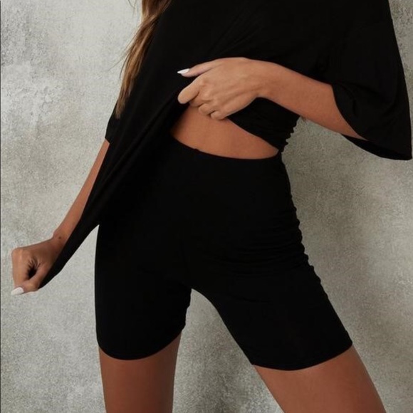 Missguided Pants - Missguided tall biker shorts